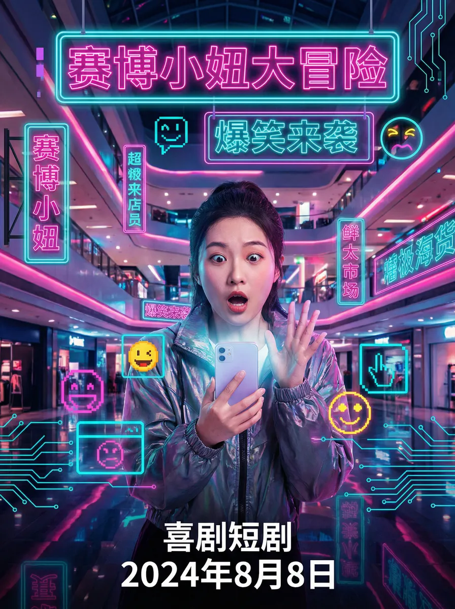 英雄联盟薇恩出装 搞笑喜剧短剧 - 赛博小妞大冒险海报